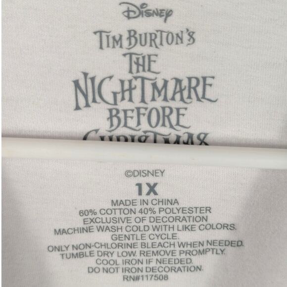 Disney Nightmare Before Christmas 1X Jack Sally Eternal Love Graphic T-Shirt - Picture 3 of 5